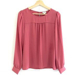 J Crew Women's Blush Pink Blouse Long Sleeve size Small